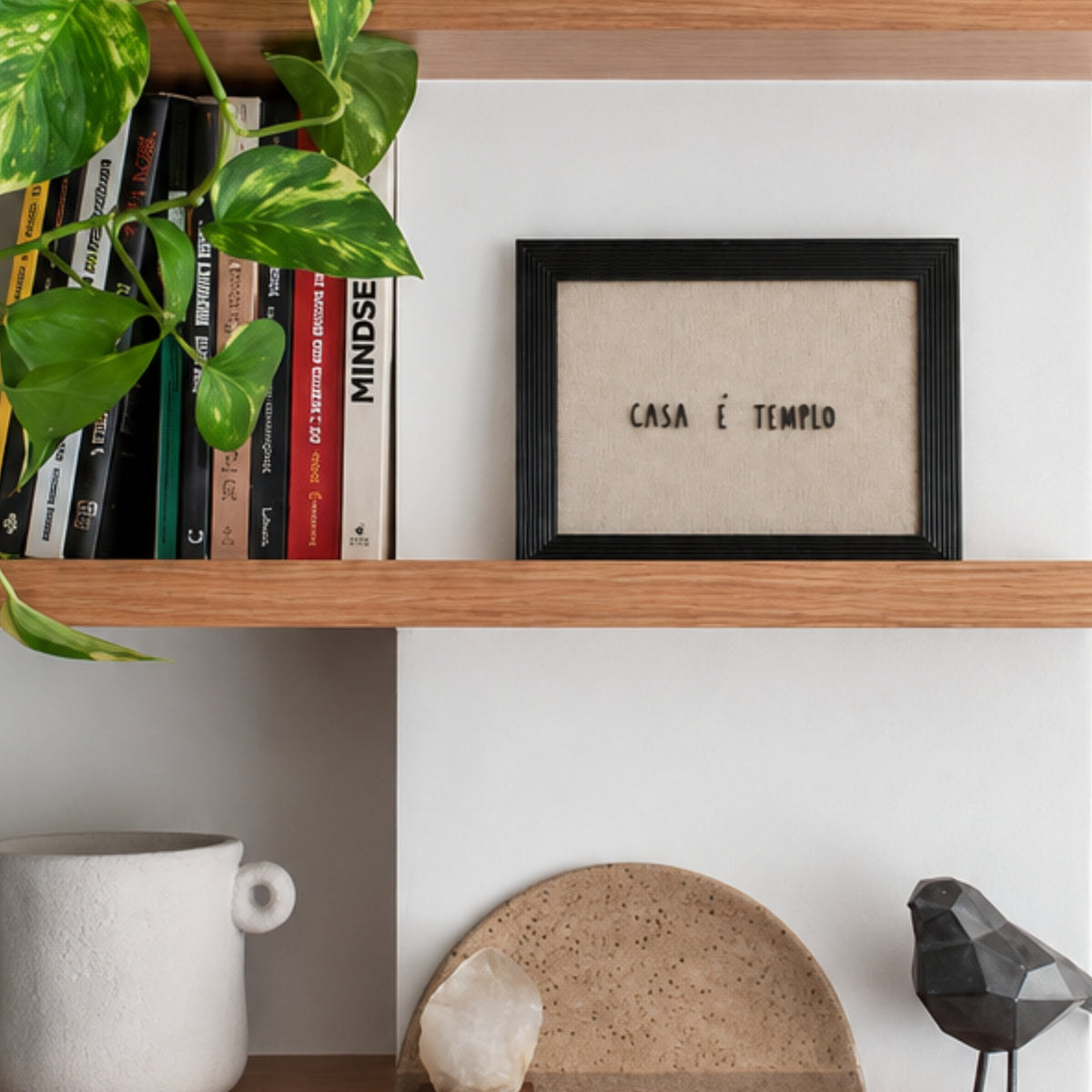 Casa é Templo | Quadro com Letras 3D