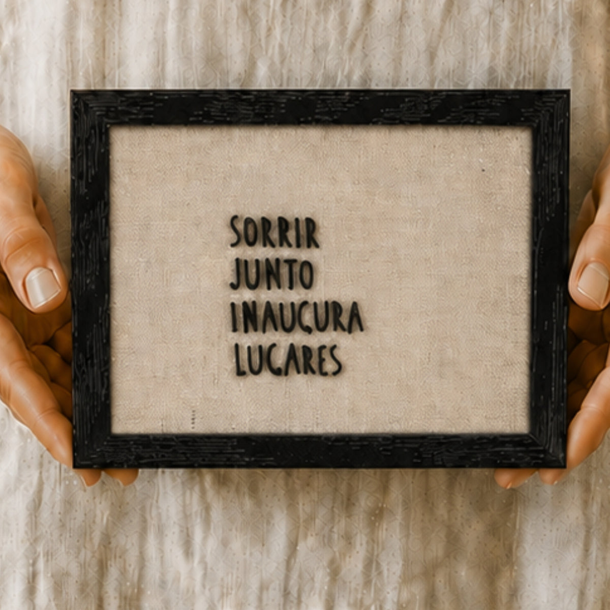 Sorrir Junto | Quadro com Letras 3D