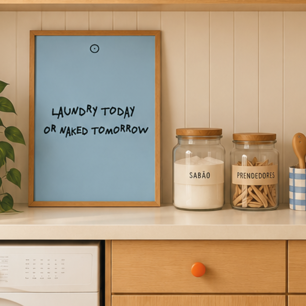 Laundry today| Quadro com Letras 3D