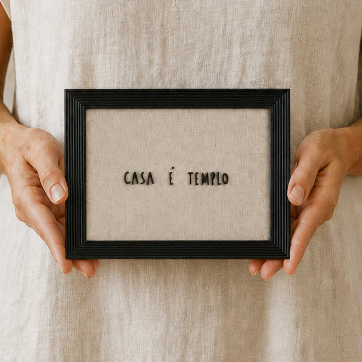 Casa é Templo | Quadro com Letras 3D