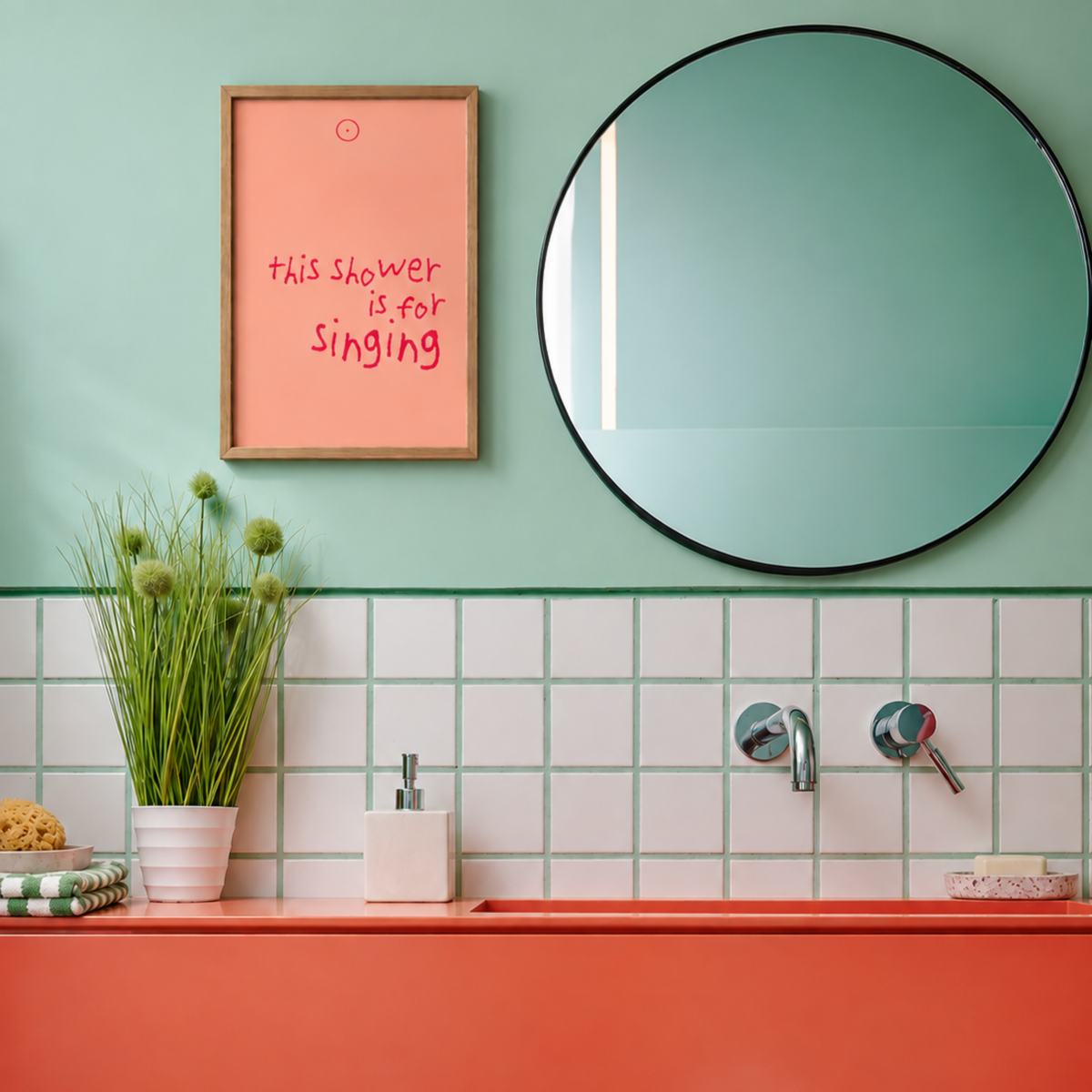 This Shower is for singing| Quadro com Letras 3D