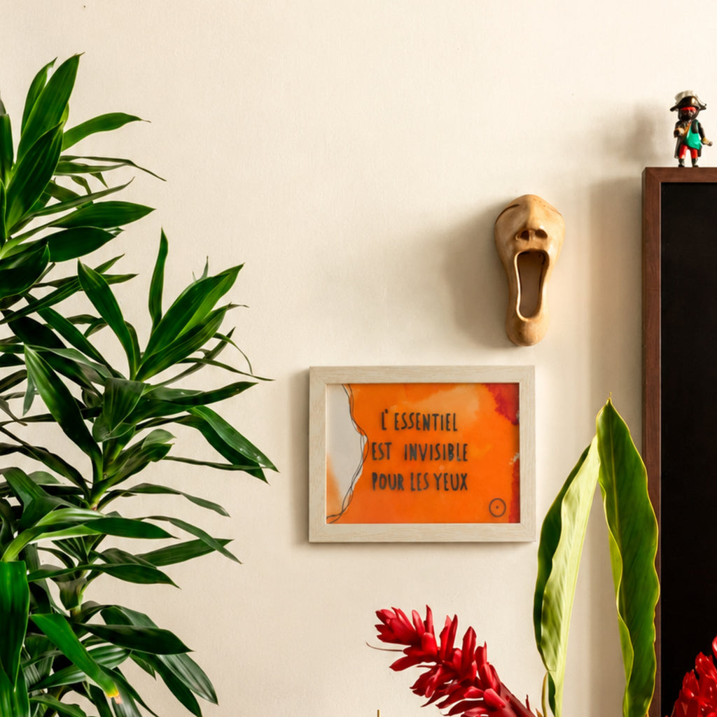 O essencial | Quadro com Letras 3D
