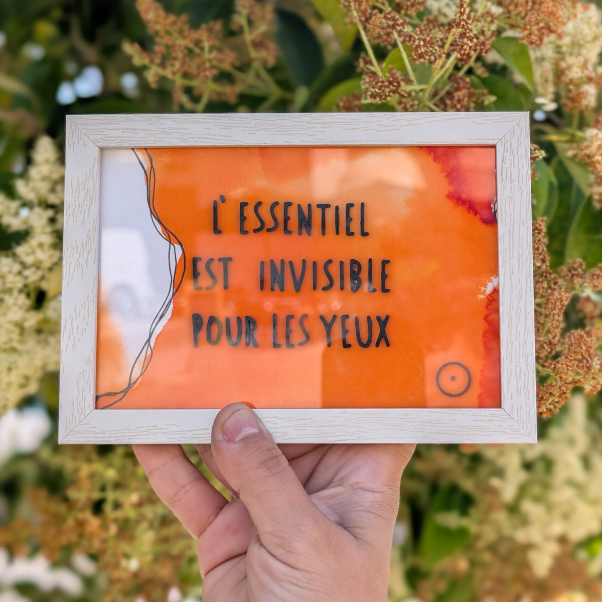 O essencial | Quadro com Letras 3D
