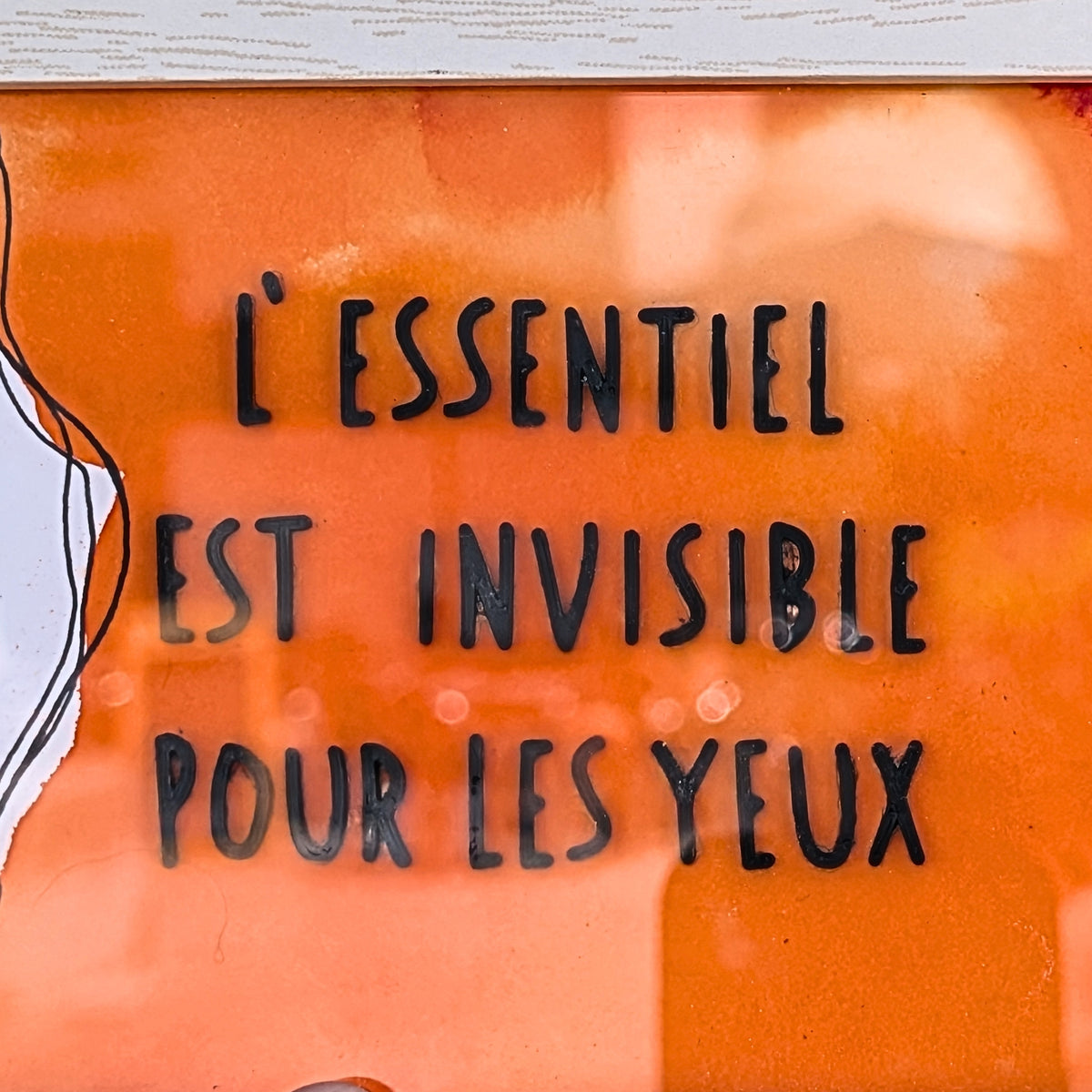 O essencial | Quadro com Letras 3D