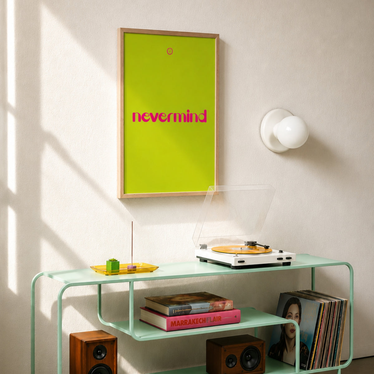 Nevermind | Quadro com Letras 3D