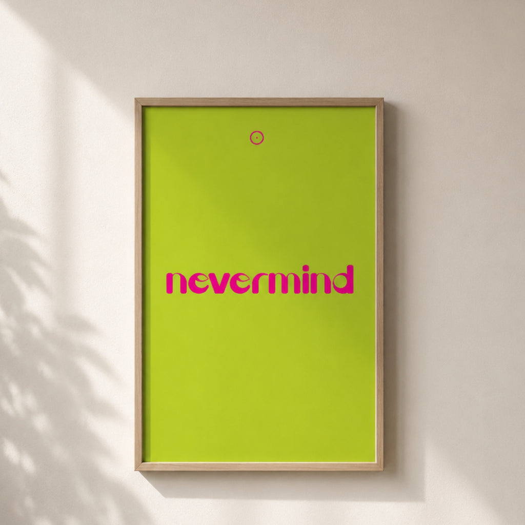 Nevermind | Quadro com Letras 3D