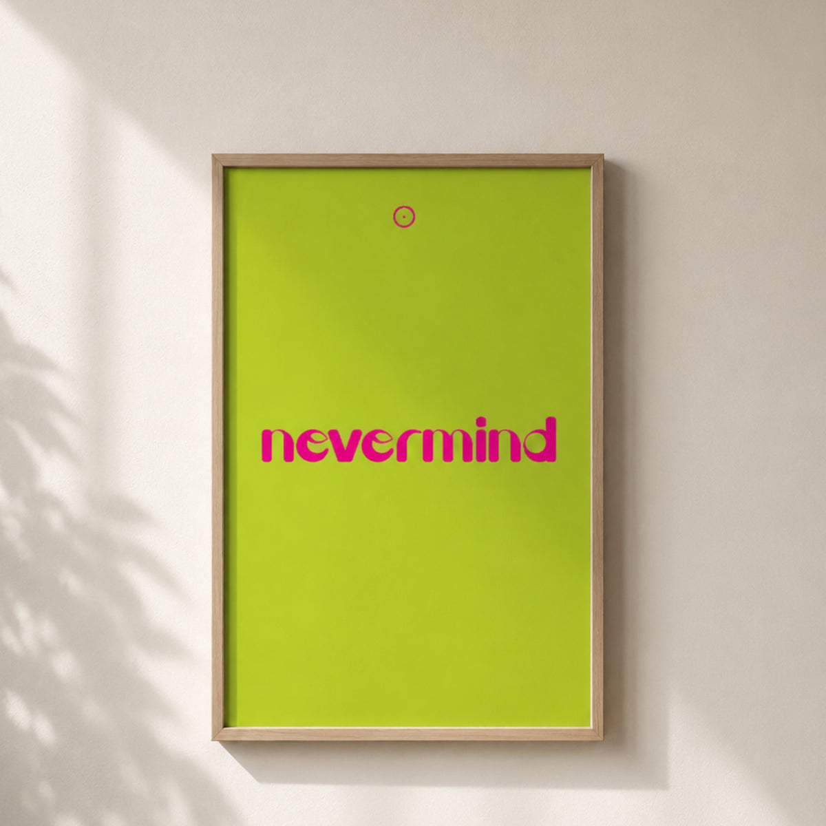 Nevermind | Quadro com Letras 3D