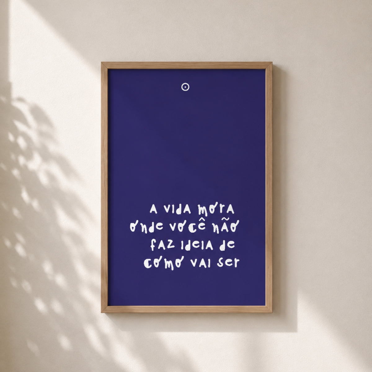 A vida mora| Quadro com Letras 3D