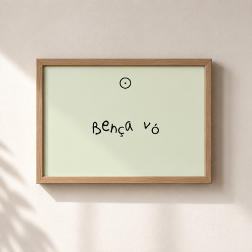 Bença vó| Quadro com Letras 3D