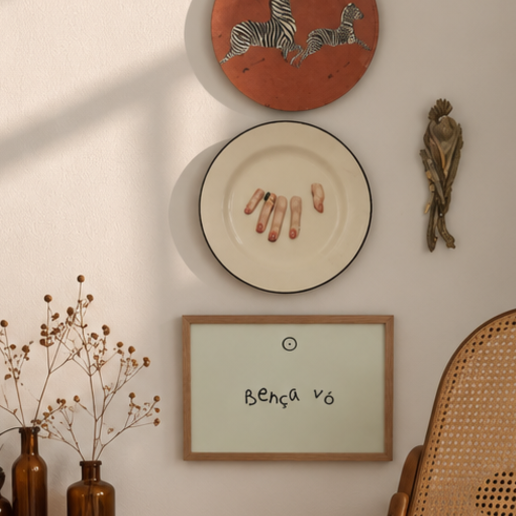 Bença vó| Quadro com Letras 3D