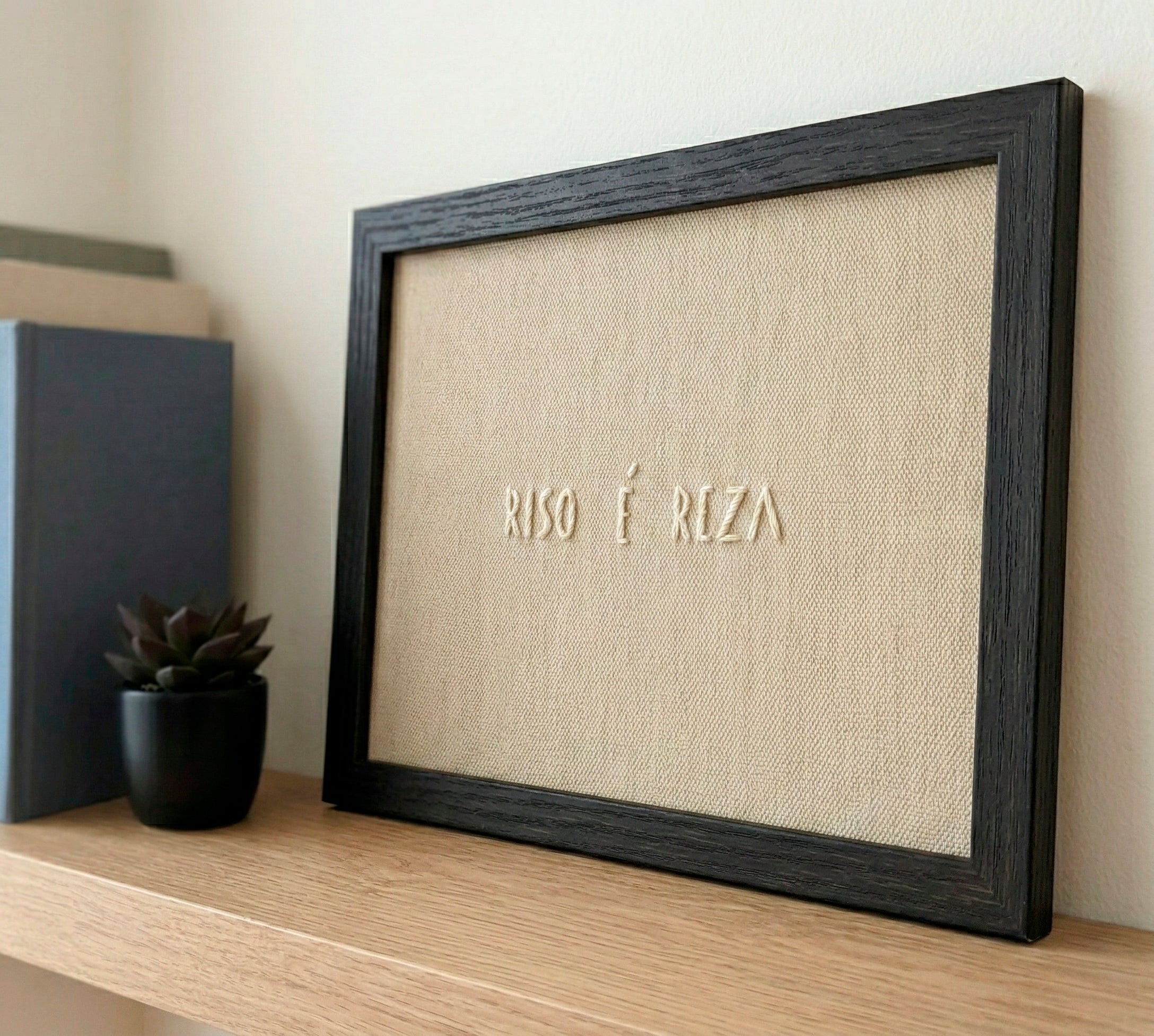 Quadro "Riso é Reza"